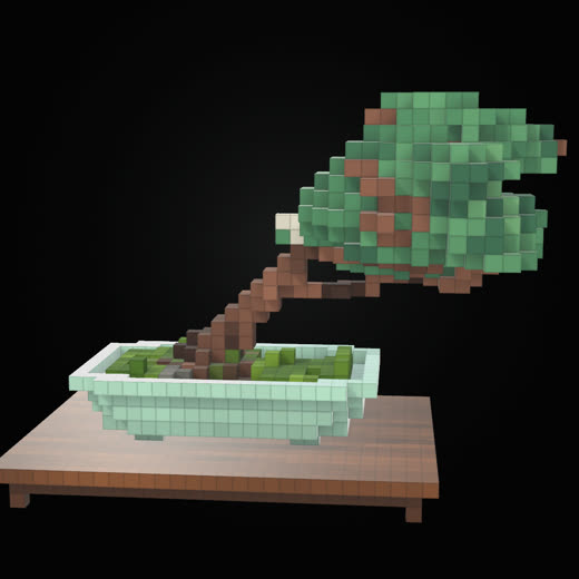 Voxel juniper bonsai